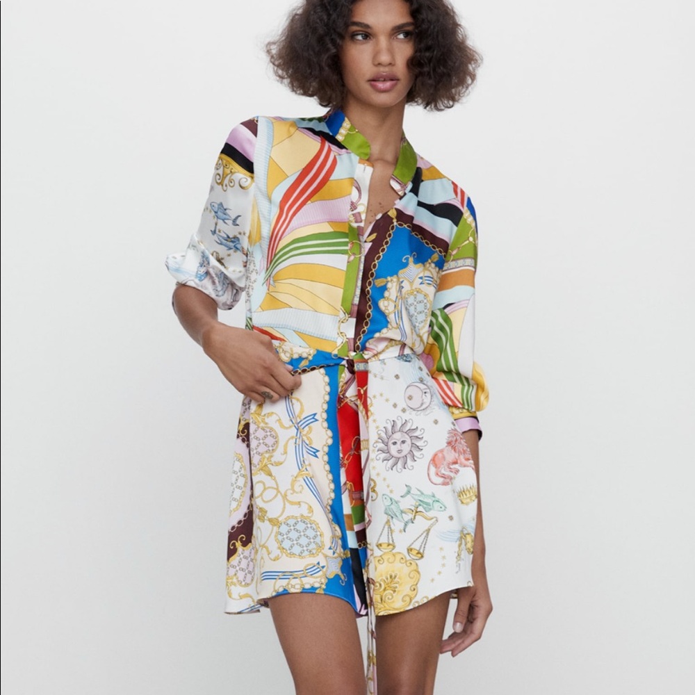 Zara Printed Mini Dress